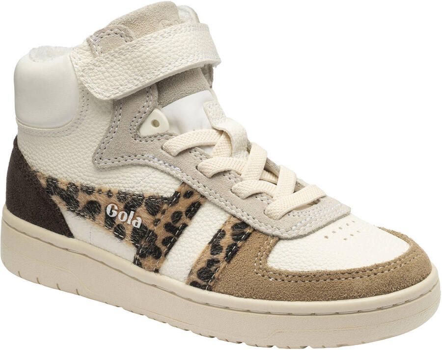 Gola sneakers wit bruin