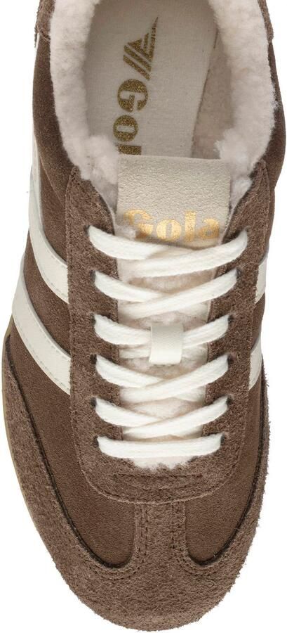 Gola Sprinter Summit leren sneakers donkerbruin wit - Foto 3