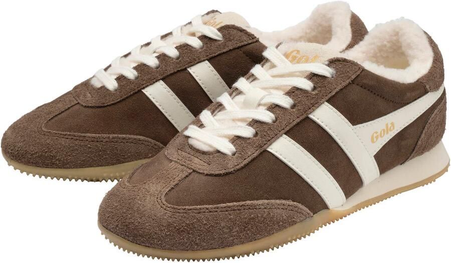 Gola Sprinter Summit leren sneakers donkerbruin wit - Foto 2
