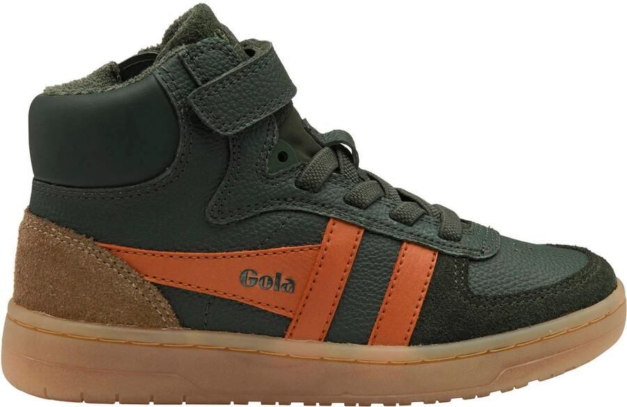 Gola Talon imitatieleren sneakers donkergroen oranje