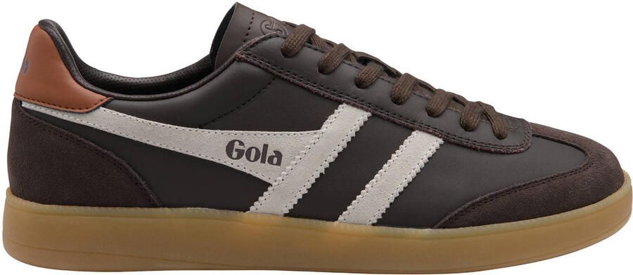 Gola Viper leren sneakers donkerbruin ecru
