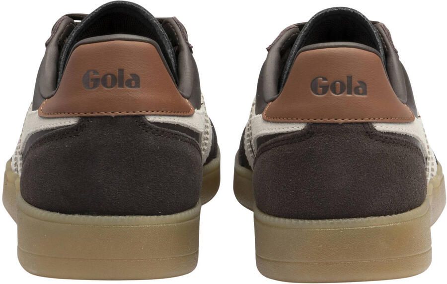Gola Viper leren sneakers donkerbruin ecru - Foto 2