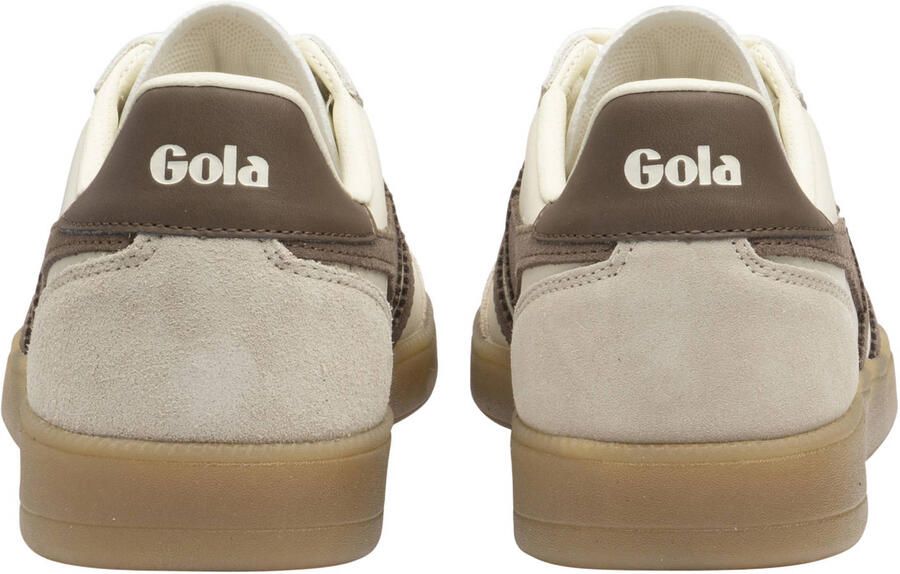 Gola Viper leren sneakers ecru donkerbruin - Foto 2
