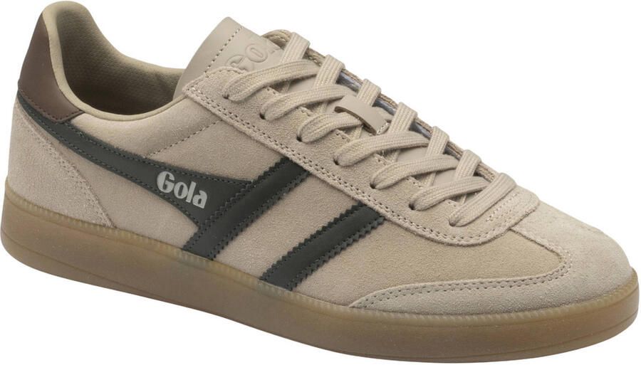 Gola Viper leren suède sneakers beige donkergroen - Foto 3