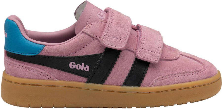 Gola Viper Strap suède sneakers lichtroze