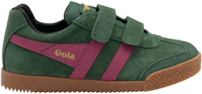 Gola Harrier Strap suède sneakers groen roze