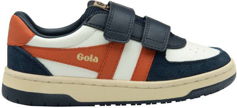 Gola Hawk strap leren sneakers donkerblauw rood