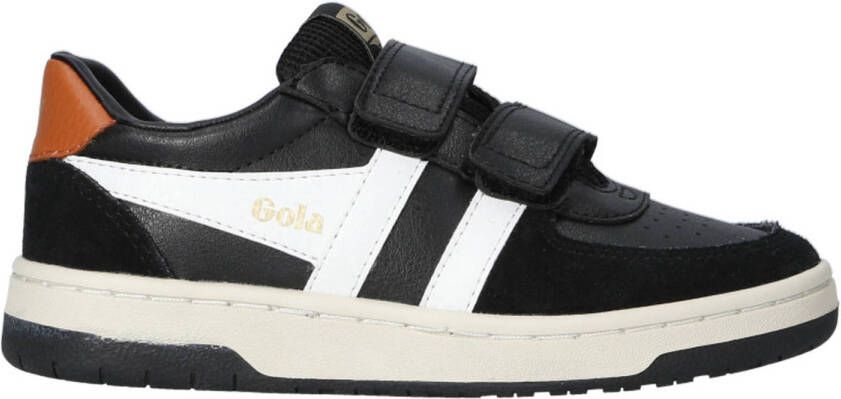 Gola Hawk Strap leren sneakers zwart wit oranje