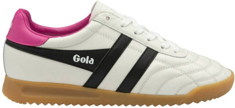Gola Stadium leren sneakers wit blauw roze