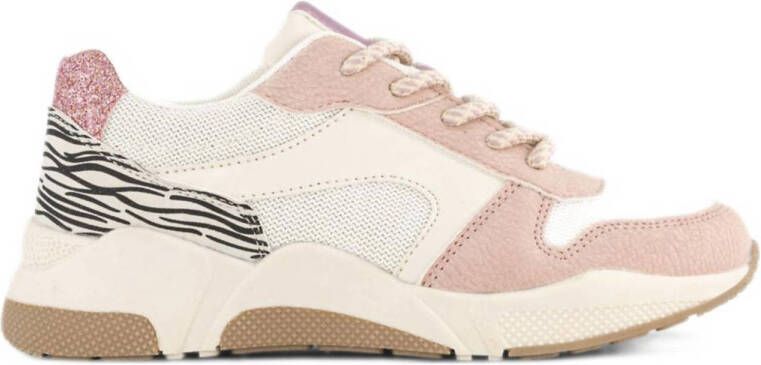 Graceland chunky sneakers roze wit