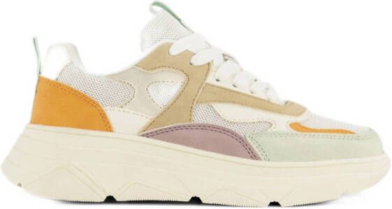 Graceland chunky sneakers wit oranje pastel