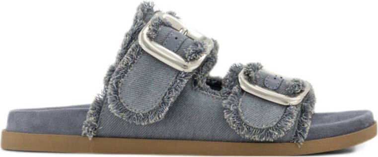 Graceland denim slippers blauw
