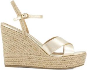 Graceland Gouden espadrille sleehak