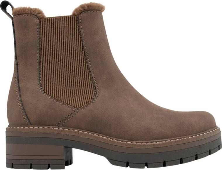 Graceland gevoerde chelsea boots bruin - Schoenen.nl