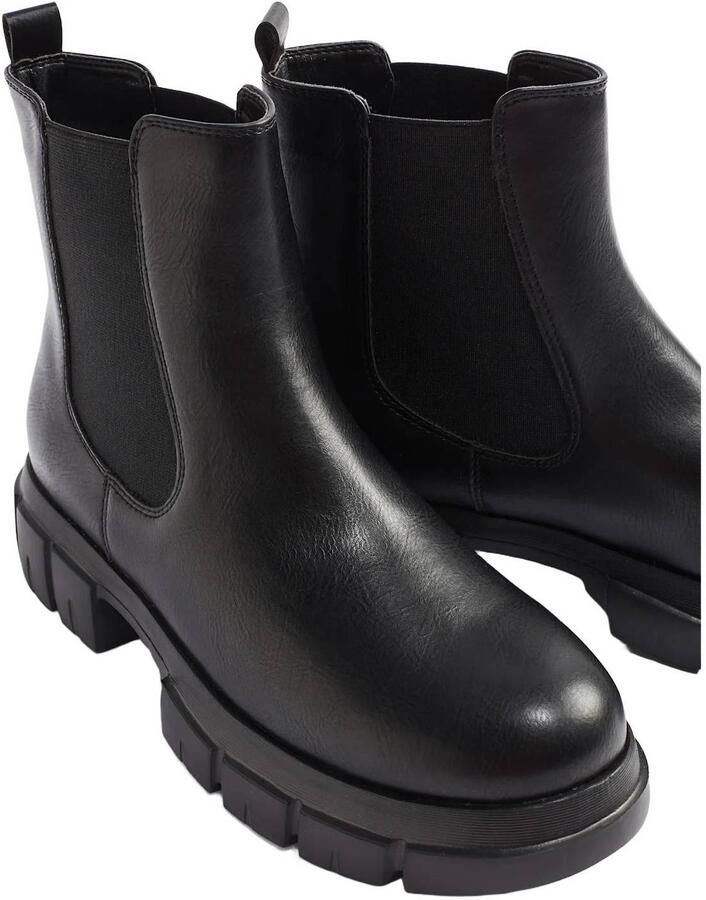 Graceland chunky imitatieleren chelsea boots zwart - Foto 3