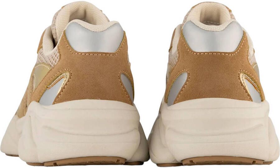 Graceland chunky imitatieleren sneakers beige goud camel - Foto 3