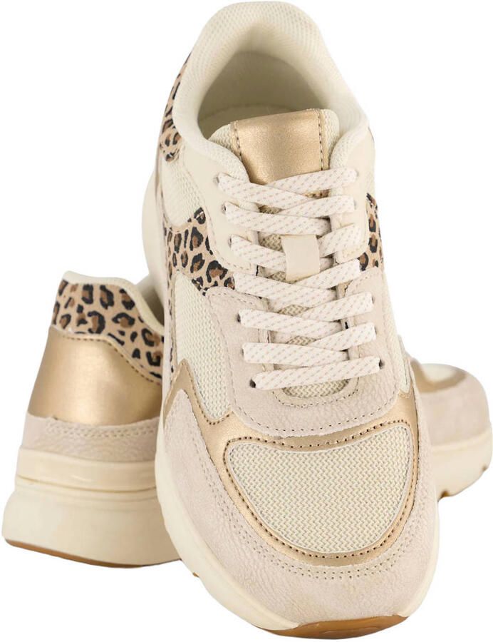 Graceland chunky leren sneakers beige panter - Foto 2