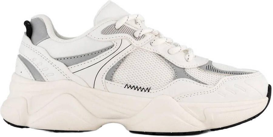 Graceland chunky leren sneakers wit