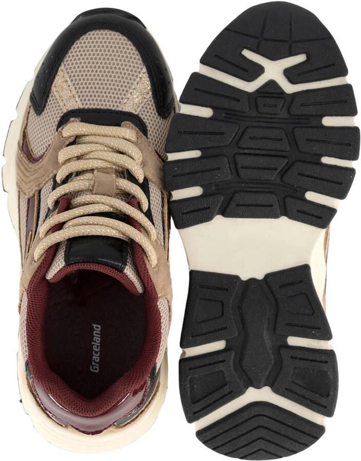 Graceland chunky sneakers bordeaux beige - Foto 2