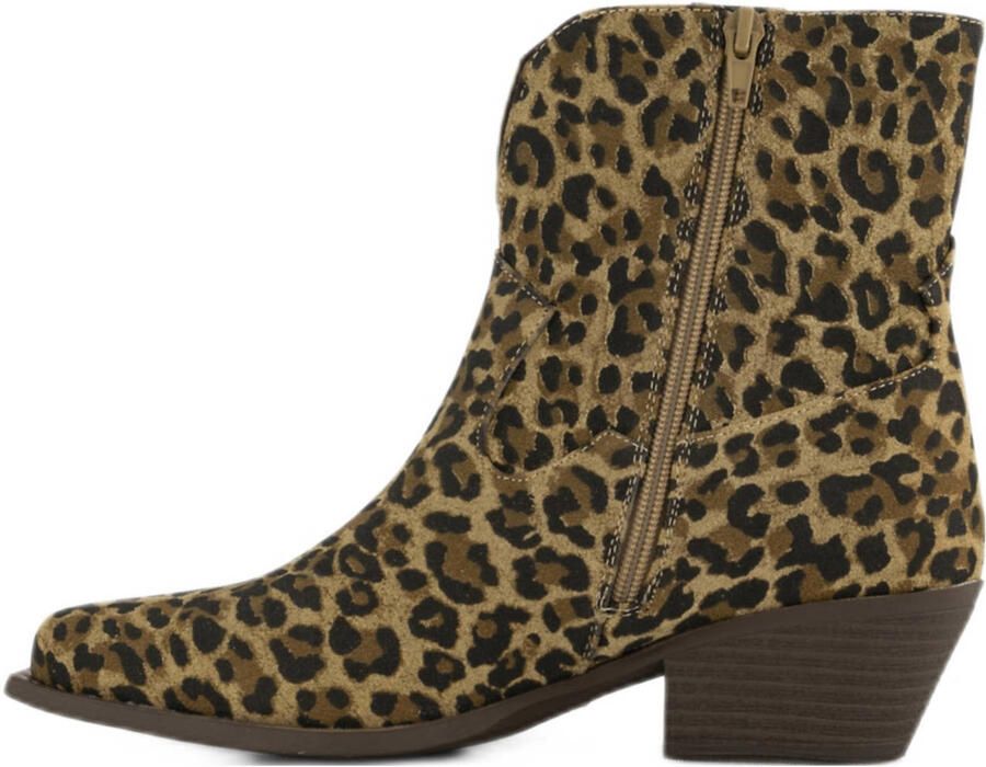 Graceland cowboylaarzen met panterprint beige zwart - Foto 3