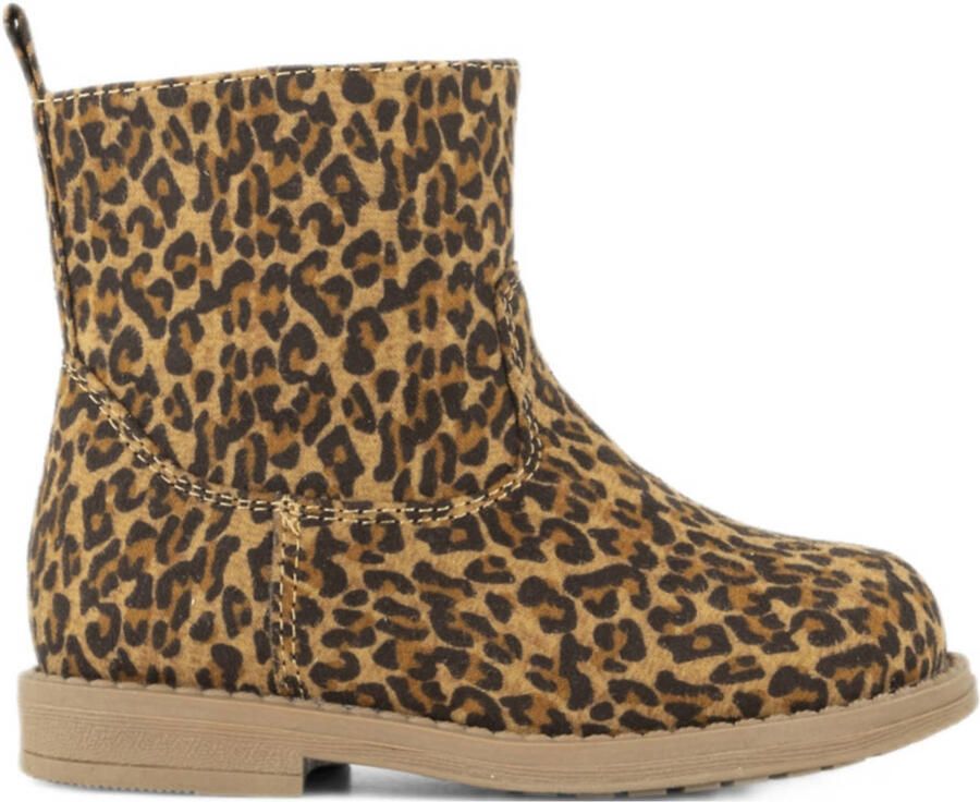 Graceland enkelboots beige cognac zwart