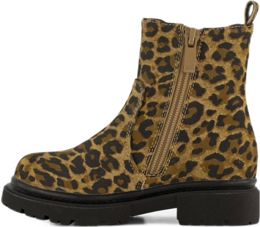 Graceland enkelboots met panterprint beige zwart - Foto 3