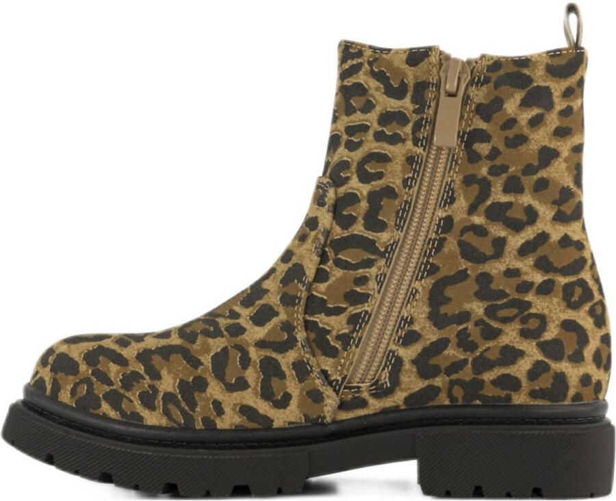 Graceland enkelboots met panterprint beige zwart - Foto 2