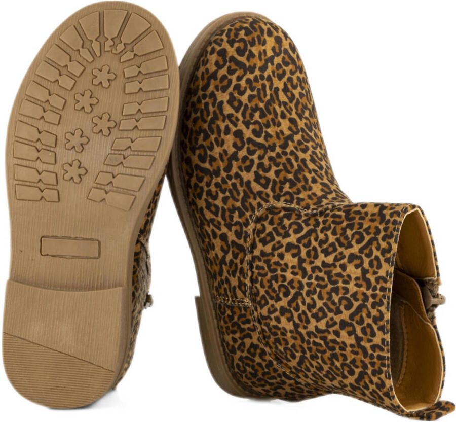 Graceland enkelboots met panterprint cognac zwart - Foto 2