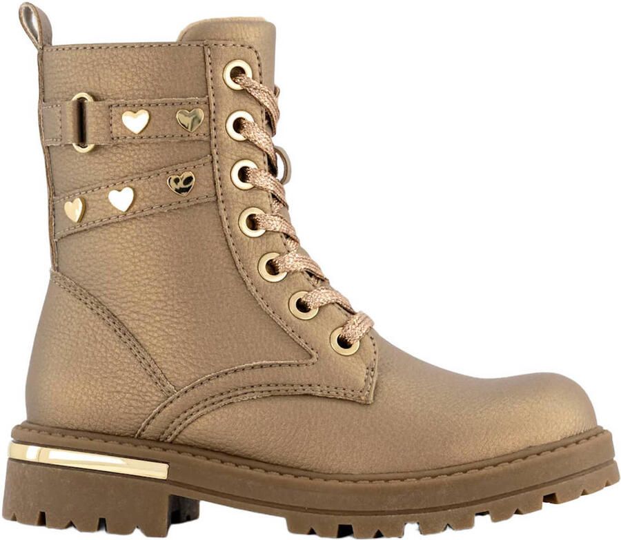 Graceland enkelboots met profielzool goud