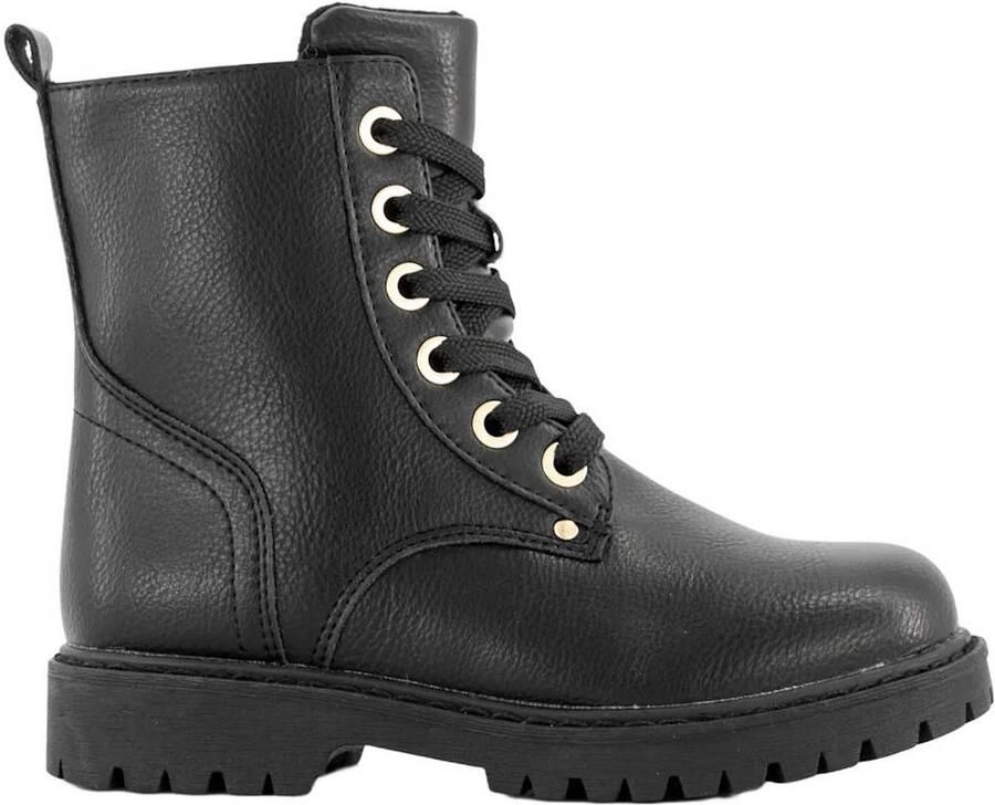 Graceland enkelboots met profielzool zwart