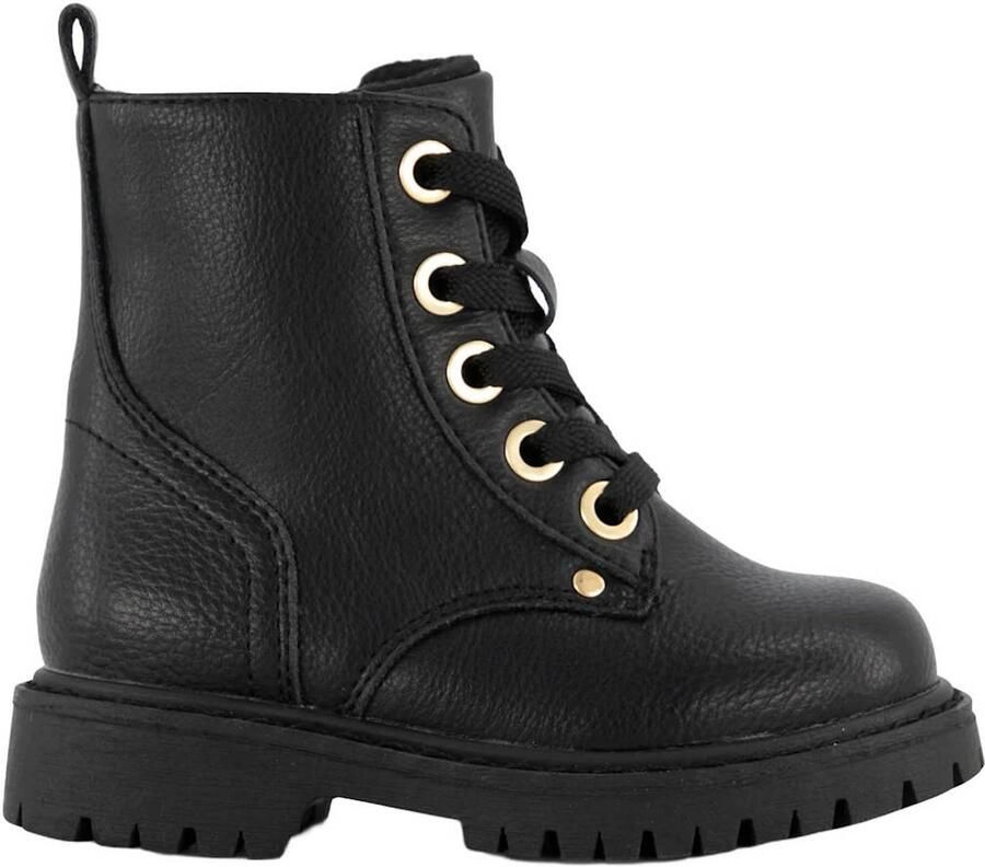 Graceland enkelboots met profielzool zwart