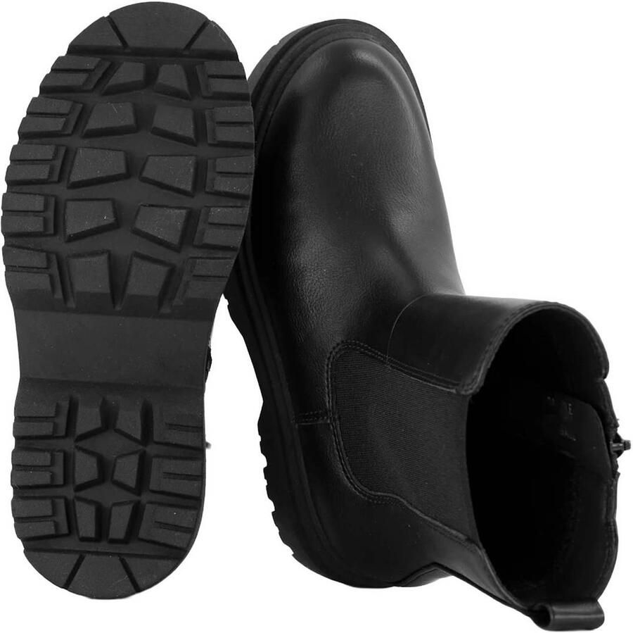 Graceland enkelboots met profielzool zwart - Foto 2