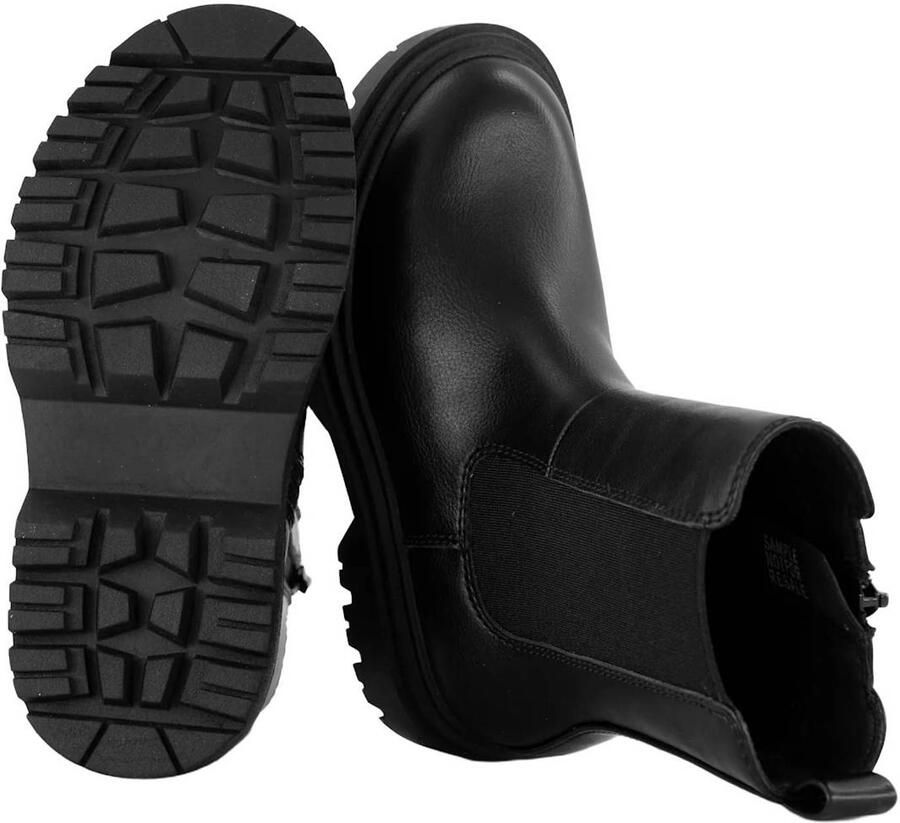 Graceland enkelboots met profielzool zwart - Foto 2