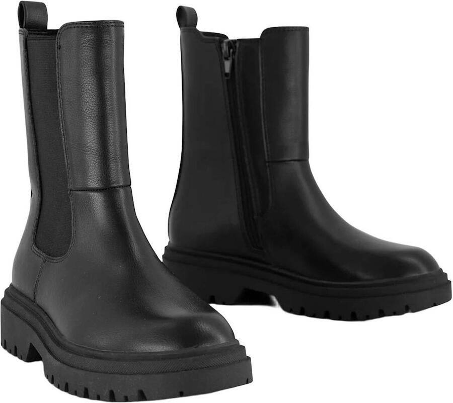 Graceland enkelboots met profielzool zwart - Foto 3