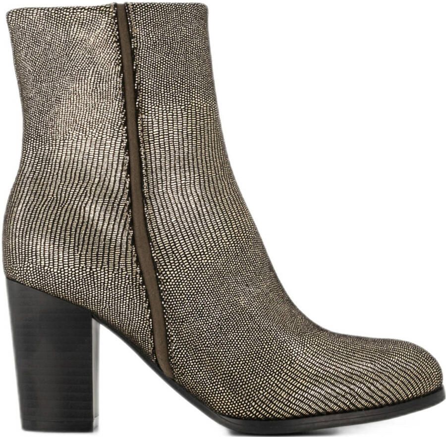 Graceland enkellaarzen goud zwart