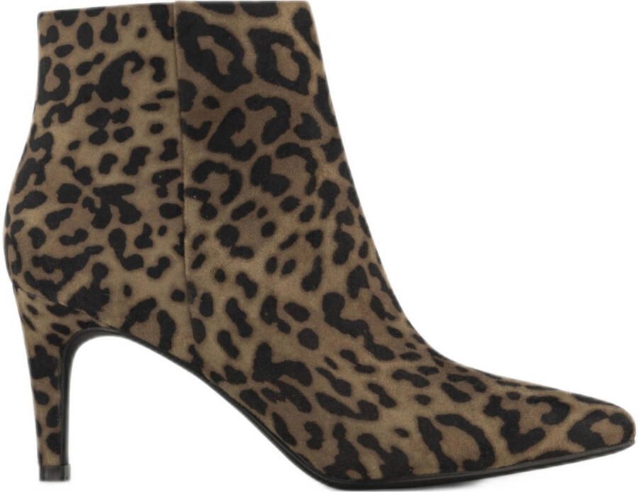 Graceland enkellaarzen met panterprint beige zwart