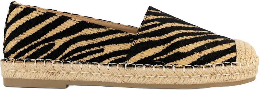 Graceland Espadrille beige zwart