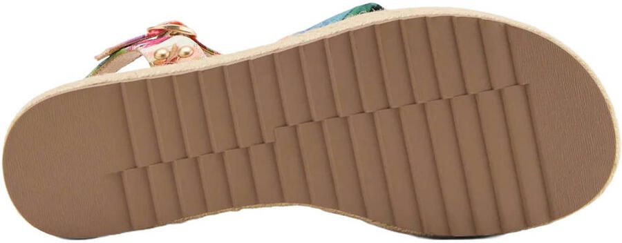 Graceland espadrilles met plateauzool en sleehak meerkleurig - Foto 3