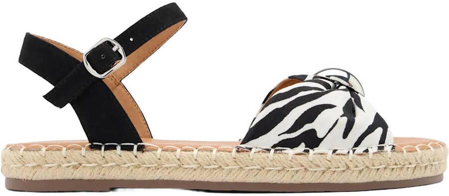 Graceland espadrilles met zebraprint zwart wit