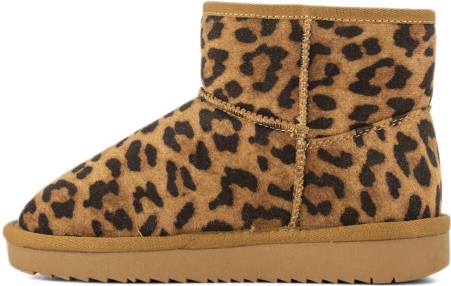 Graceland gevoerde enkelboots met panterprint cognac zwart - Foto 3