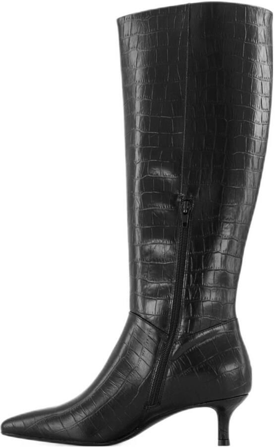 Graceland hoge laarzen met crocoprint zwart - Foto 3