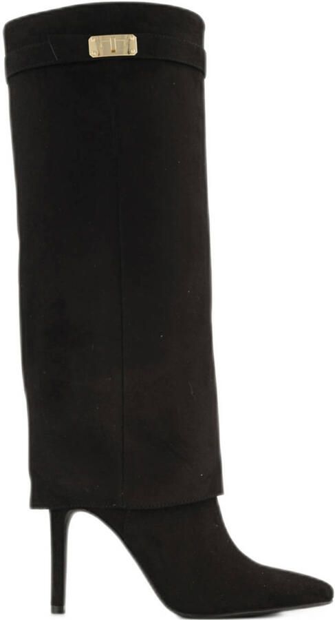 Graceland hoge laarzen met flap zwart