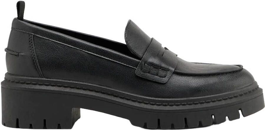 Graceland imitatieleren loafers met profielzool zwart