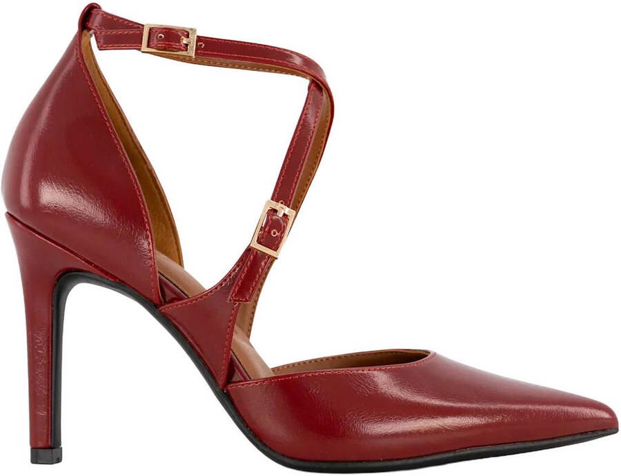 Graceland imitatieleren pumps met naaldhak bordeaux