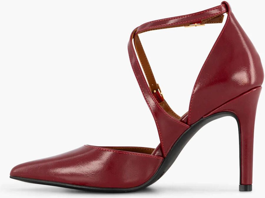 Graceland imitatieleren pumps met naaldhak bordeaux - Foto 2