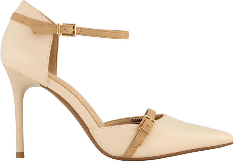 Graceland imitatieleren pumps met naaldhak ecru