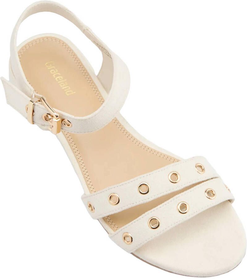 Graceland imitatieleren sandalen ecru - Foto 3