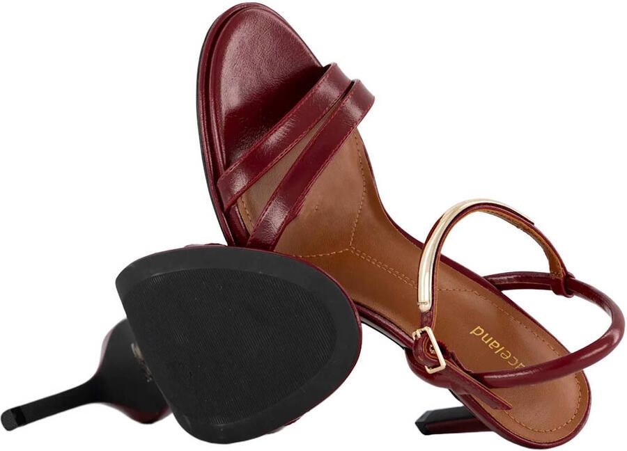 Graceland imitatieleren sandalen met naaldhak bordeaux - Foto 2