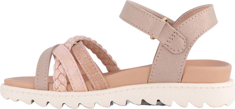Graceland imitatieleren sandalen met profielzool en glitters roze - Foto 3