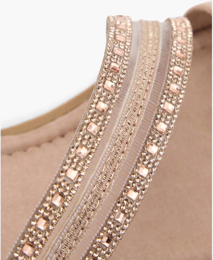 Graceland imitatieleren sandalen met strass steentjes lichtroze - Foto 2